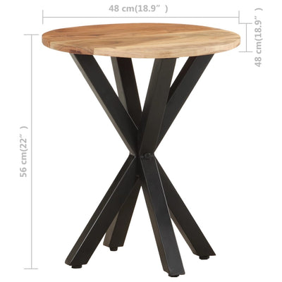 vidaXL Side Table 68x68x56 cm Solid Acacia Wood