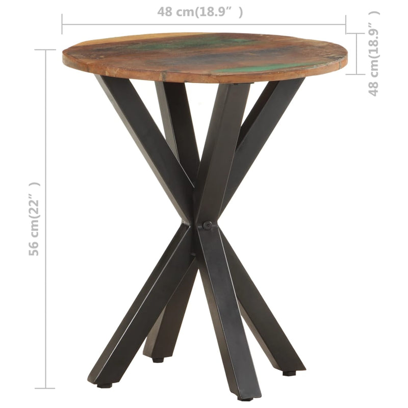 vidaXL Side Table 68x68x56 cm Solid Reclaimed Wood