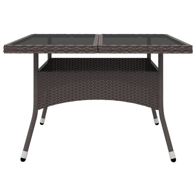 vidaXL 9 Piece Garden Dining Set Poly Rattan and Glass Black