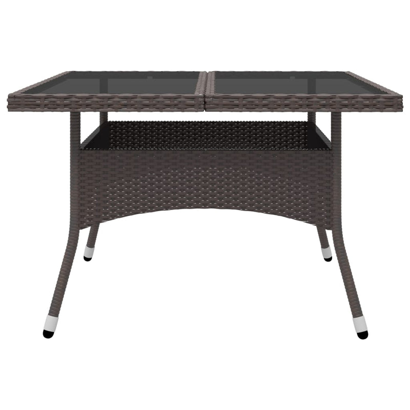 vidaXL 9 Piece Garden Dining Set Poly Rattan and Glass Black