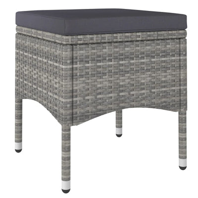 vidaXL 5 Piece Garden Bistro Set Poly Rattan & Solid Acacia Wood Black