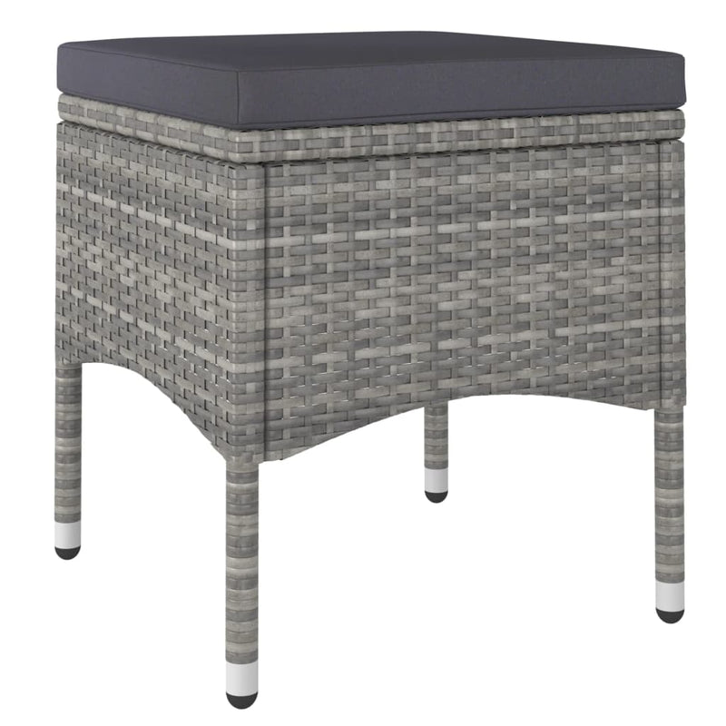 vidaXL 5 Piece Garden Bistro Set Poly Rattan & Solid Acacia Wood Black