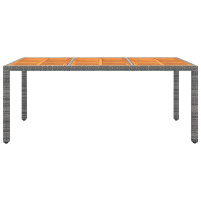 vidaXL 9 Piece Garden Dining Set Poly Rattan Grey