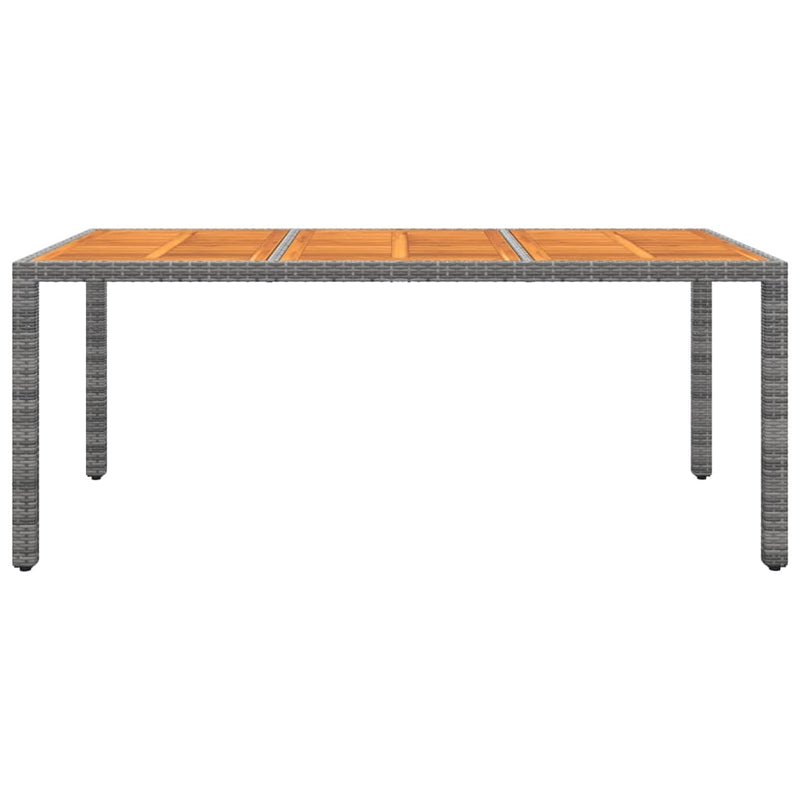 vidaXL 9 Piece Garden Dining Set Poly Rattan Grey