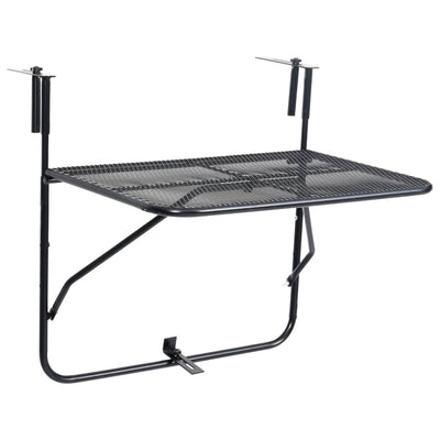 vidaXL Balcony Table Black 60x40 cm Steel