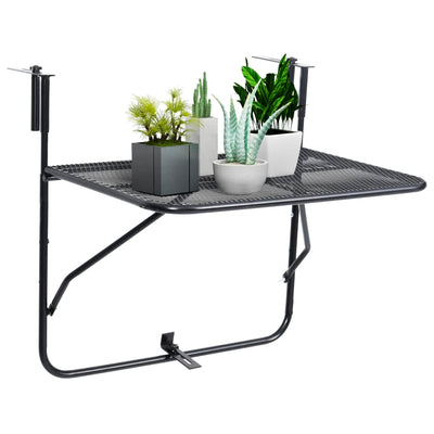 vidaXL Balcony Table Black 60x40 cm Steel