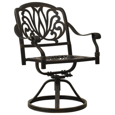 vidaXL Swivel Garden Chairs 2 pcs Cast Aluminium Bronze