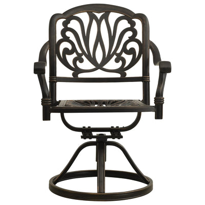 vidaXL Swivel Garden Chairs 2 pcs Cast Aluminium Bronze