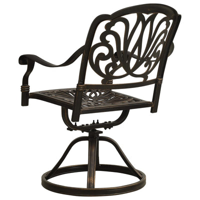 vidaXL Swivel Garden Chairs 2 pcs Cast Aluminium Bronze