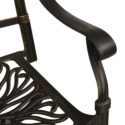 vidaXL Swivel Garden Chairs 2 pcs Cast Aluminium Bronze