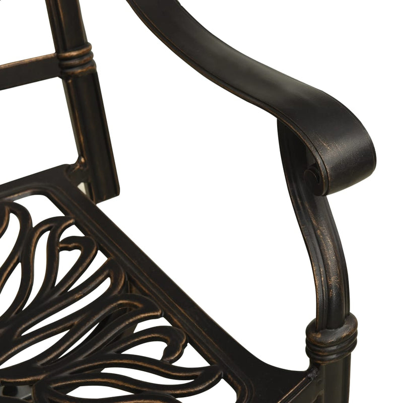 vidaXL Swivel Garden Chairs 2 pcs Cast Aluminium Bronze