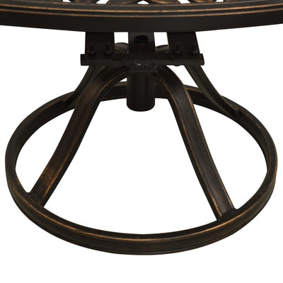vidaXL Swivel Garden Chairs 2 pcs Cast Aluminium Bronze