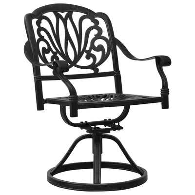 vidaXL Swivel Garden Chairs 2 pcs Cast Aluminium Bronze