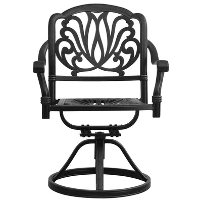 vidaXL Swivel Garden Chairs 2 pcs Cast Aluminium Bronze