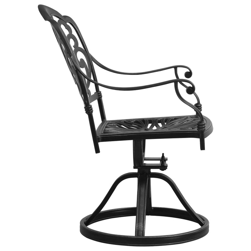 vidaXL Swivel Garden Chairs 2 pcs Cast Aluminium Bronze