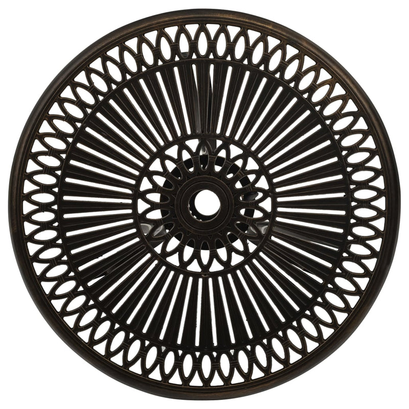 vidaXL 3 Piece Bistro Set Cast Aluminium Black