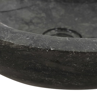 vidaXL Bathroom Vanity Cabinet Solid Teak with Sink Marble Black