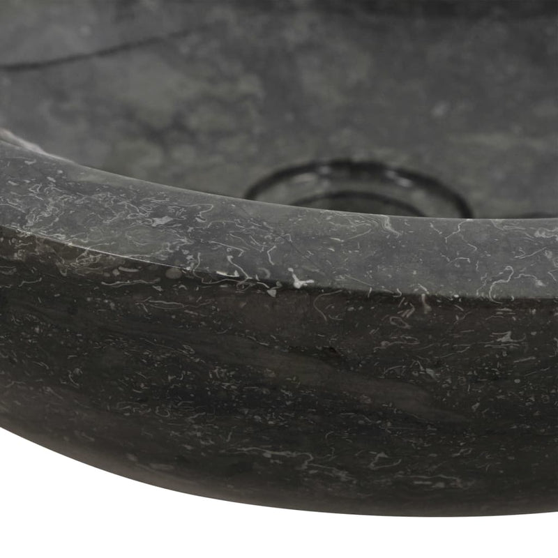 vidaXL Bathroom Vanity Cabinet Solid Teak with Sink Marble Black