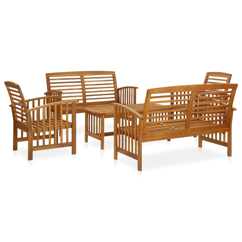 vidaXL 4 Piece Garden Lounge Set Solid Acacia Wood
