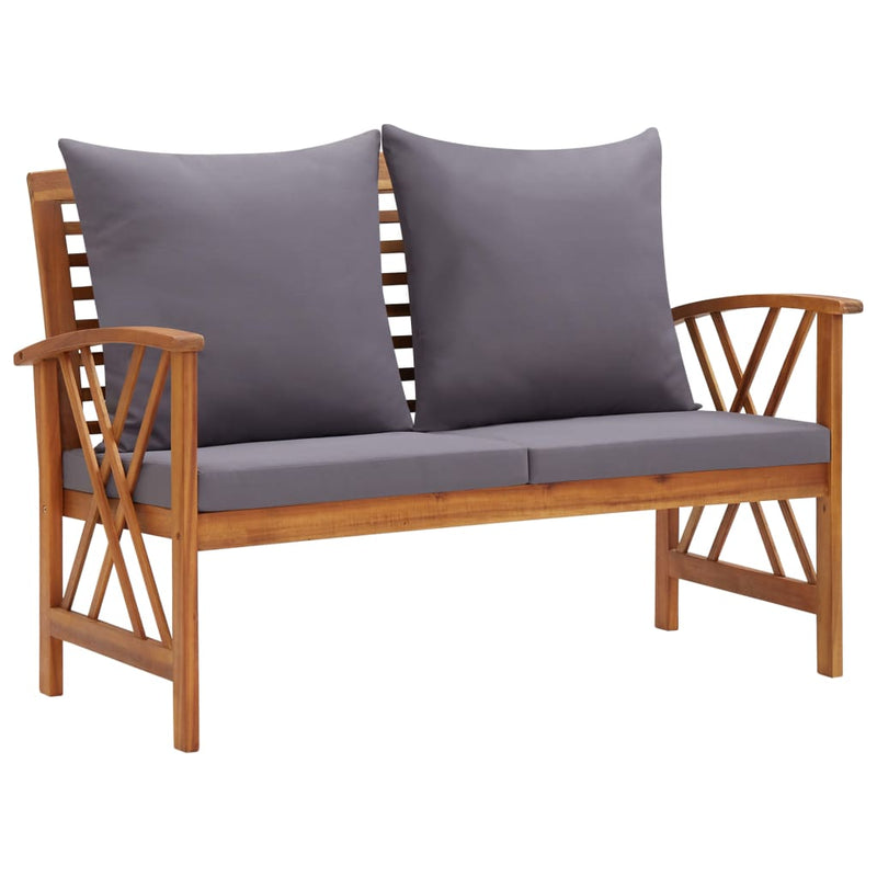 vidaXL 3 Piece Garden Lounge Set with Cushions Solid Acacia Wood
