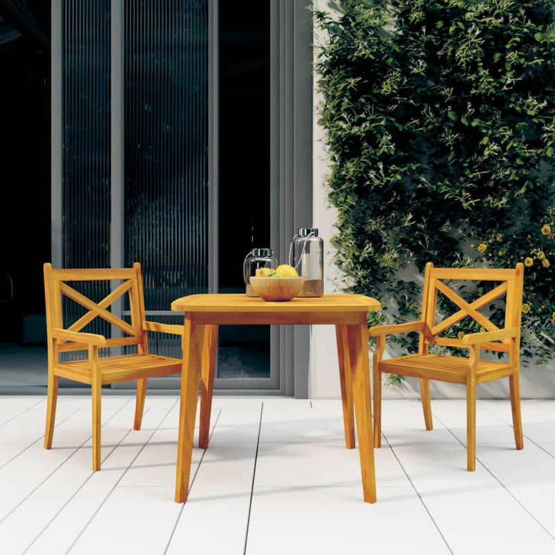 vidaXL 5 Piece Garden Dining Set Solid Wood Acacia