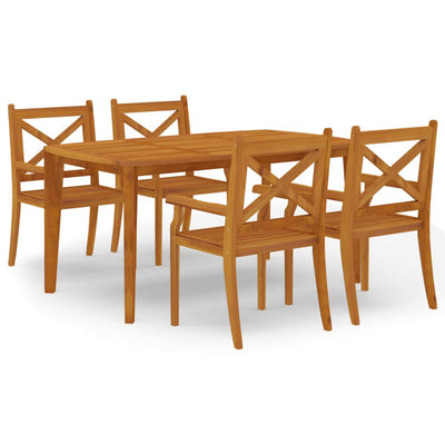 vidaXL 7 Piece Garden Dining Set Solid Wood Acacia