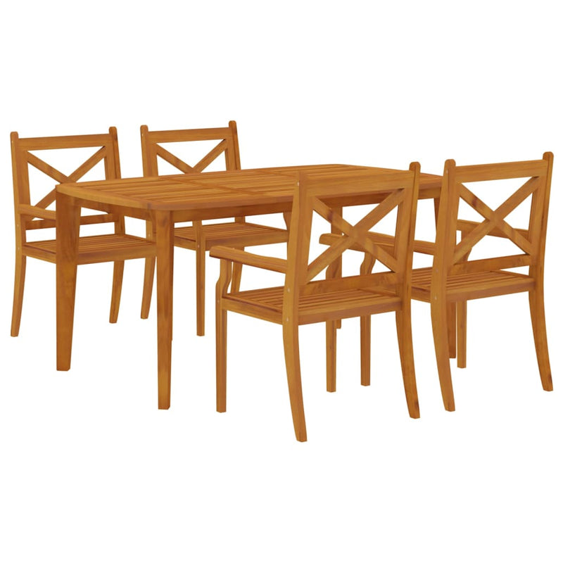 vidaXL 7 Piece Garden Dining Set Solid Wood Acacia