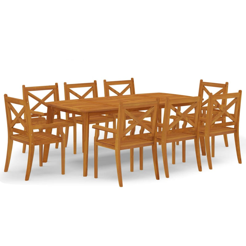 vidaXL 7 Piece Garden Dining Set Solid Wood Acacia