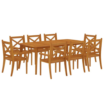 vidaXL 7 Piece Garden Dining Set Solid Wood Acacia
