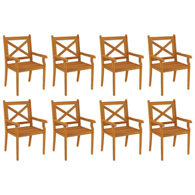 vidaXL 7 Piece Garden Dining Set Solid Wood Acacia