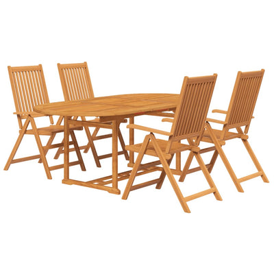 vidaXL 5 Piece Garden Dining Set Solid Acacia Wood