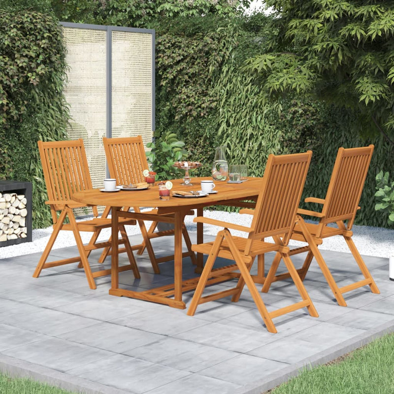 vidaXL 5 Piece Garden Dining Set Solid Acacia Wood