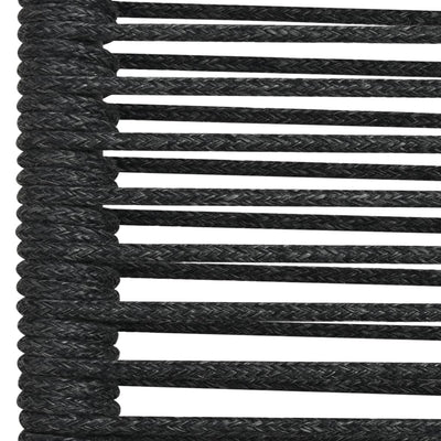 vidaXL 9 Piece Garden Dining Set Cotton Rope and Steel Black