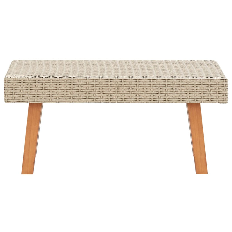 vidaXL 5 Piece Garden Lounge Set with Cushions Poly Rattan Beige