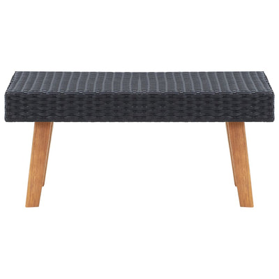 vidaXL 4 Piece Garden Lounge Set with Cushions Poly Rattan Beige