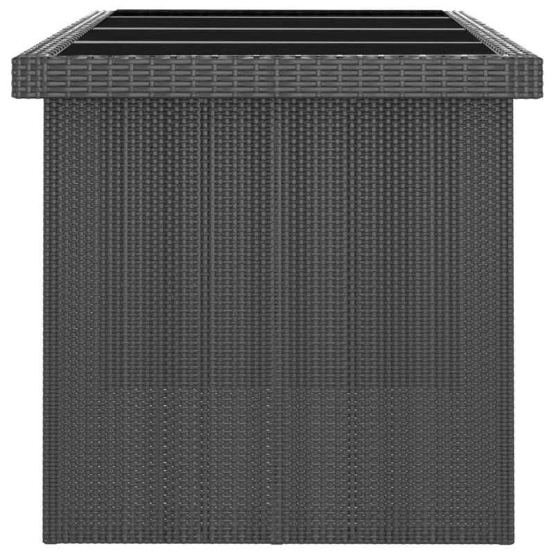 vidaXL 9 Piece Outdoor Dining Set with Cushions Poly Rattan Black