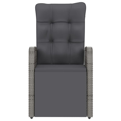 vidaXL 11 Piece Outdoor Dining Set with Cushions Poly Rattan Black