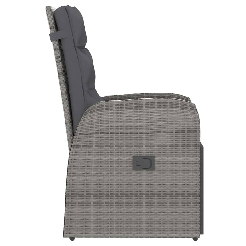 vidaXL 11 Piece Outdoor Dining Set with Cushions Poly Rattan Black