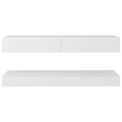 vidaXL TV Cabinet with LED Lights White 120x35 cm