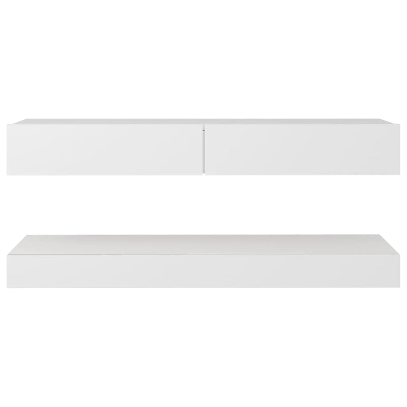 vidaXL TV Cabinet with LED Lights White 120x35 cm