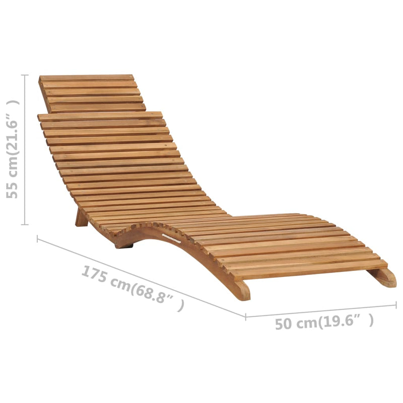 vidaXL 3 Piece Folding Garden Lounge Set Solid Teak Wood