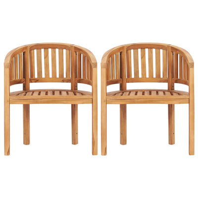 vidaXL 5 Piece Banana Garden Lounge Set Solid Teak Wood