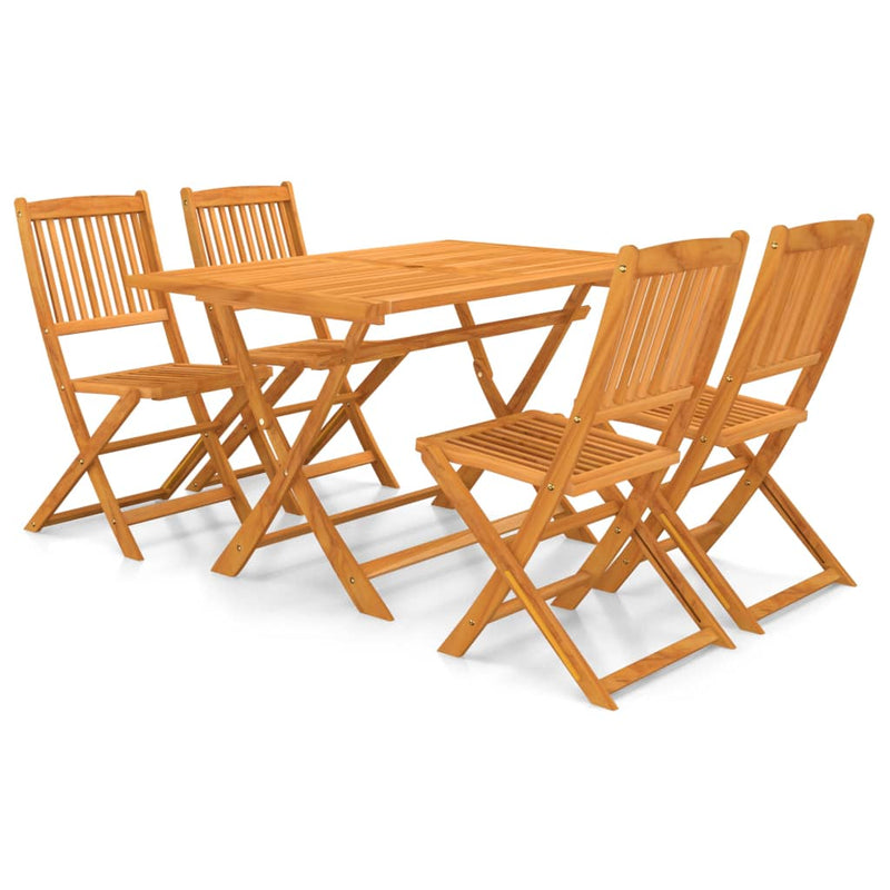vidaXL 7 Piece Folding Garden Dining Set Solid Wood Acacia