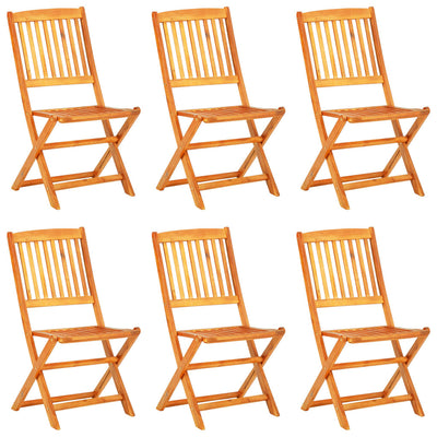 vidaXL 7 Piece Folding Garden Dining Set Solid Wood Acacia