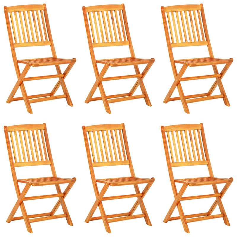vidaXL 7 Piece Folding Garden Dining Set Solid Wood Acacia