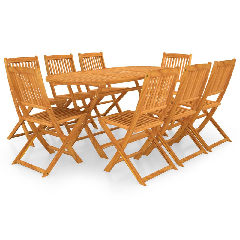 vidaXL 7 Piece Folding Garden Dining Set Solid Wood Acacia
