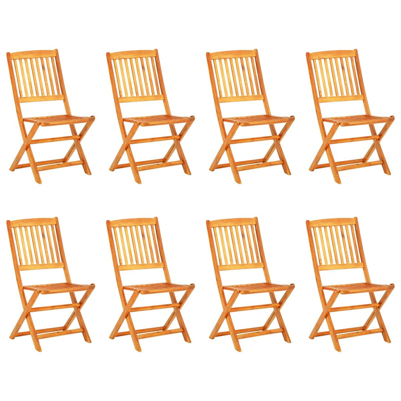 vidaXL 7 Piece Folding Garden Dining Set Solid Wood Acacia