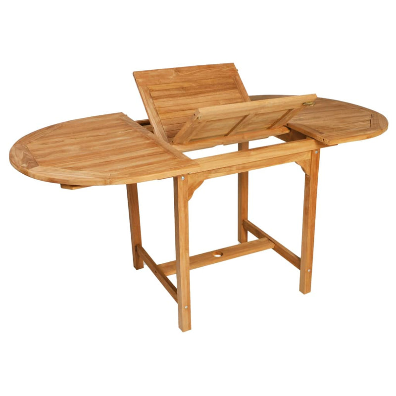 vidaXL 5 Piece Garden Dining Set Solid Teak Wood