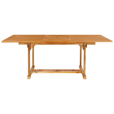 vidaXL 7 Piece Garden Dining Set Solid Teak Wood