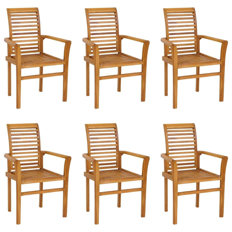 vidaXL 7 Piece Garden Dining Set Solid Teak Wood